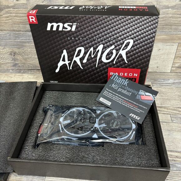 MSI AMD Radeon RX 580 4GB GDDR5 Graphics Video Card GPU RX 580 ARMOR 4GB OC - Picture 1 of 12